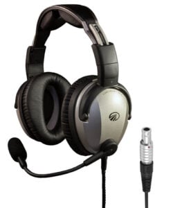 Lightspeed Zulu 3 ANR headset with LEMO panel power plug