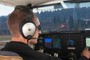 pilot wearing Sierra in the cockpit