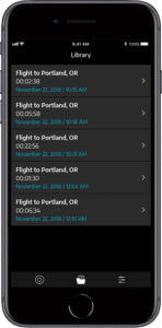 FlightLink iPhone 8 library screen